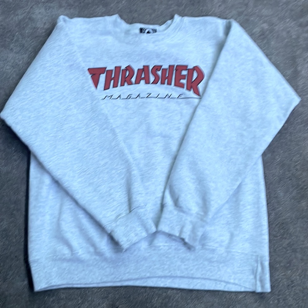 Thrasher outline grey Crew neck Sweat shirt